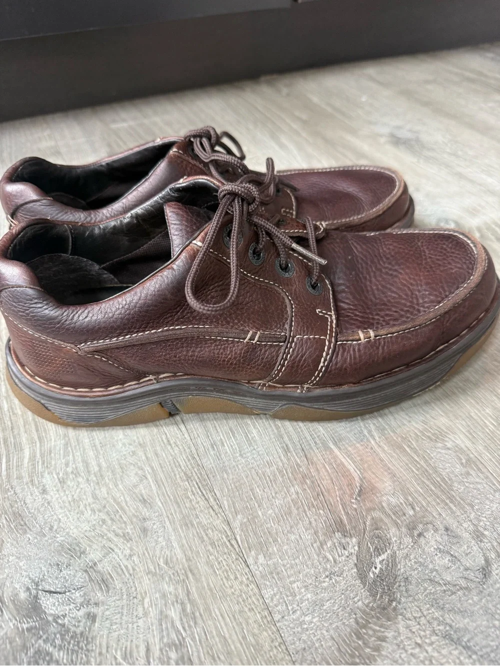 Dr Martens Lubbock Brown Pebbled Leather Casual Oxford Derby Lace-up Shoes 11485
